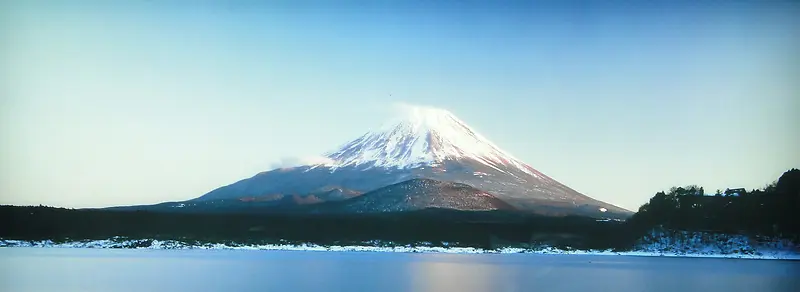 雪山富士山山峰海报背景