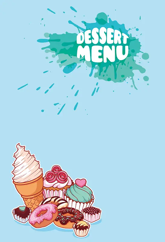 卡通美味冰激凌海报背景素材