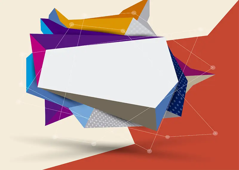 现代抽象几何商业活动海报展板3D背景素材