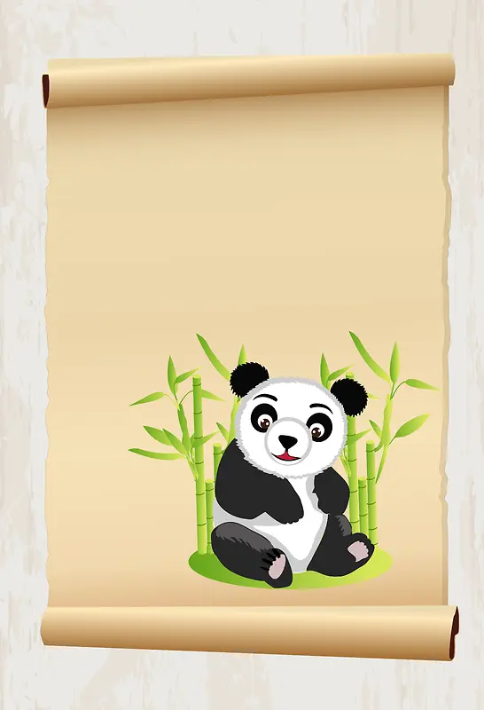 国宝熊猫海报背景