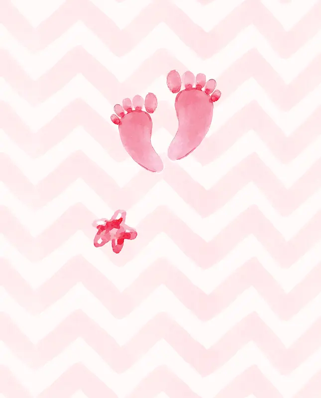 婴幼儿粉色波浪海报背景素材