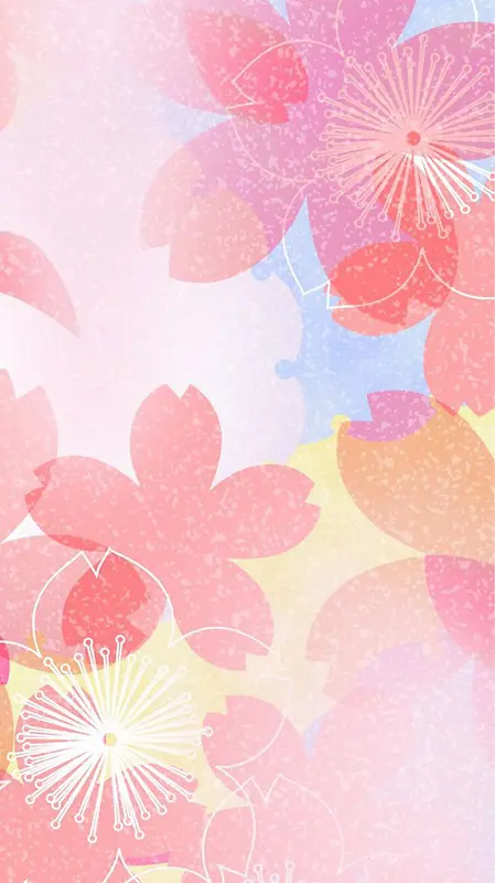 粉色小清新花卉背景