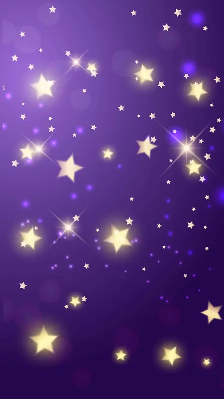 紫色扁平星星炫丽梦幻PSDH5背景素材