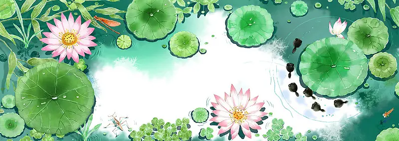 卡通小清新背景banner