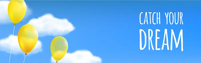 蓝色天空气球背景