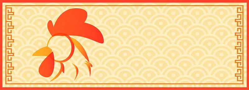 新年扁平红色海报banner背景