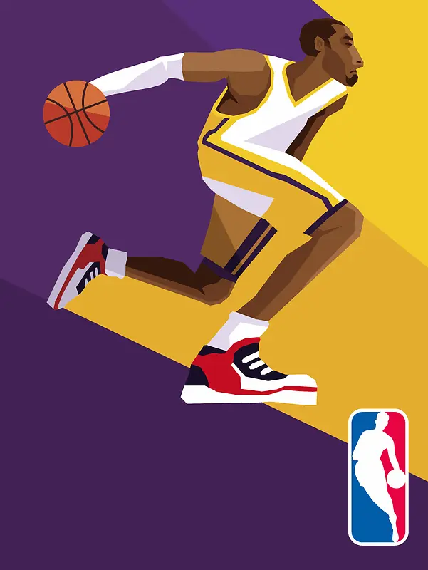 创意NBA赛事海报背景