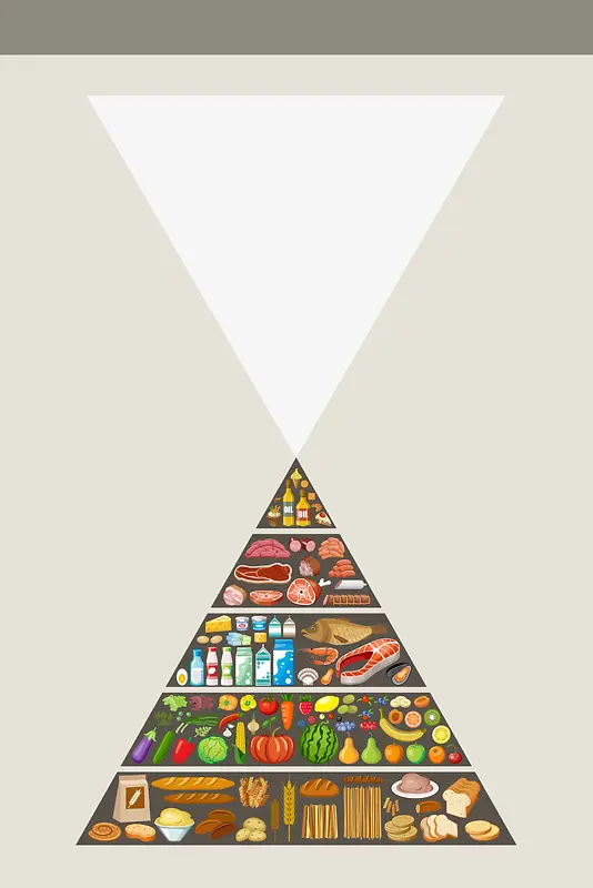 几何金字塔饮食文化海报矢量背景