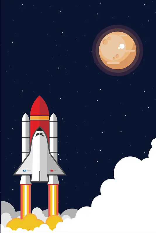 卡通太空宇宙星星地球