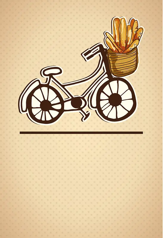 自行车面包烘培海报背景素材