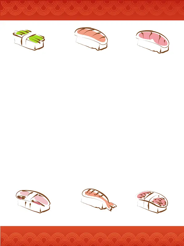 矢量日本寿司美食背景素材