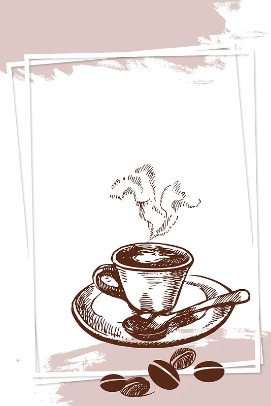 卡通手绘休闲西餐厅咖啡海报