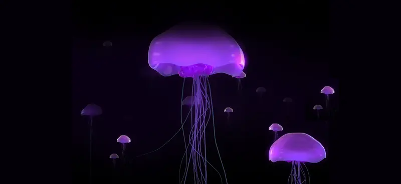 紫色梦幻水母背景