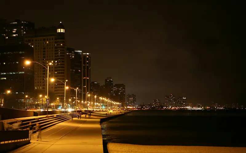 城市 夜景道路