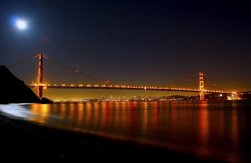 城市夜景大桥