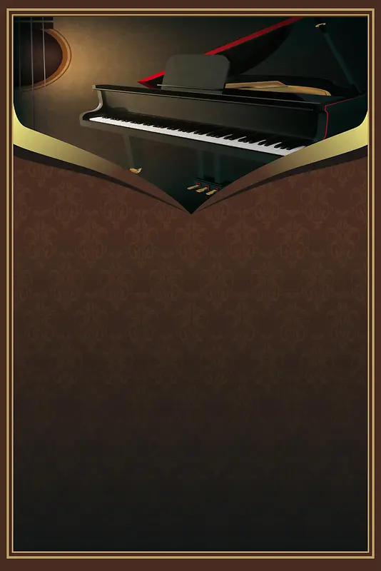 商务褐色钢琴背景