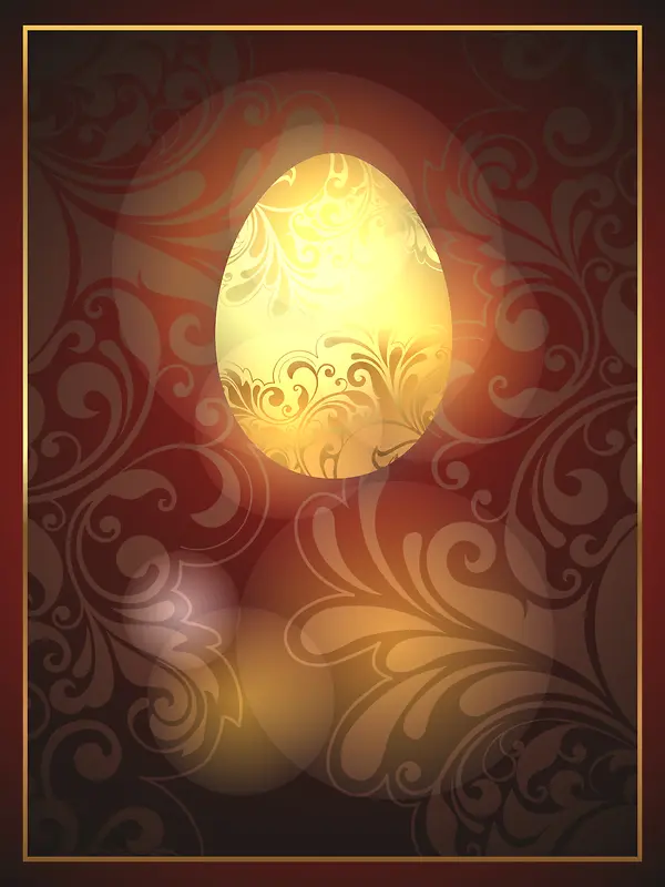 古典金蛋花纹背景