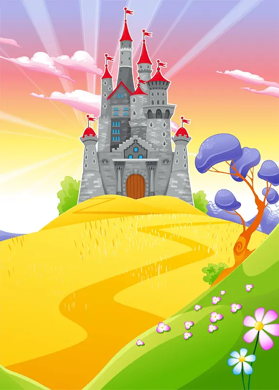 卡通城堡高清背景