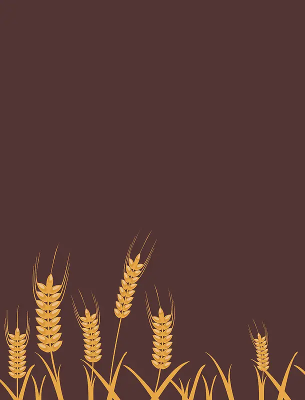 矢量手绘小麦粮食背景素材