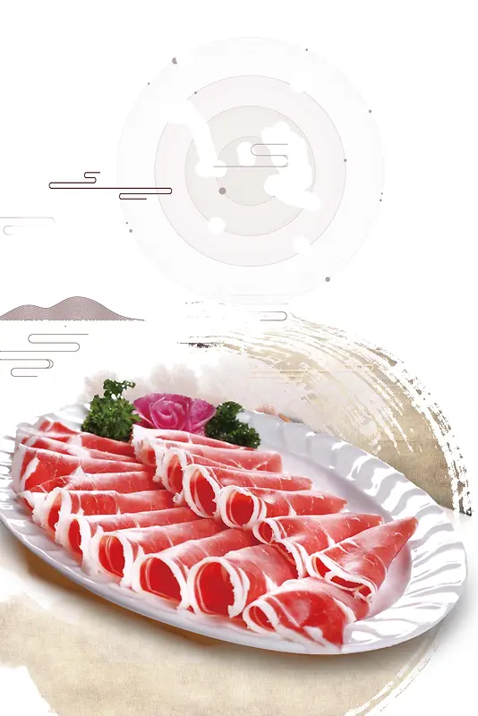 美食涮羊肉宣传海报