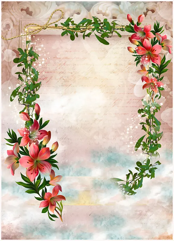鲜花速递背景海报素材