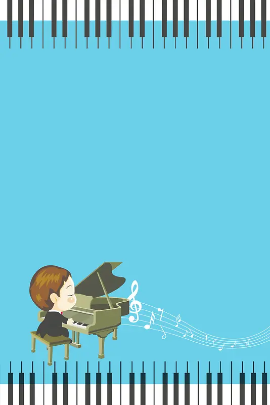 音乐梦想钢琴培训海报背景