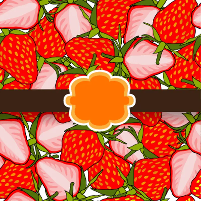 草莓无缝拼接背景素材