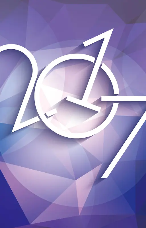 紫色不规则几何上的2017背景素材