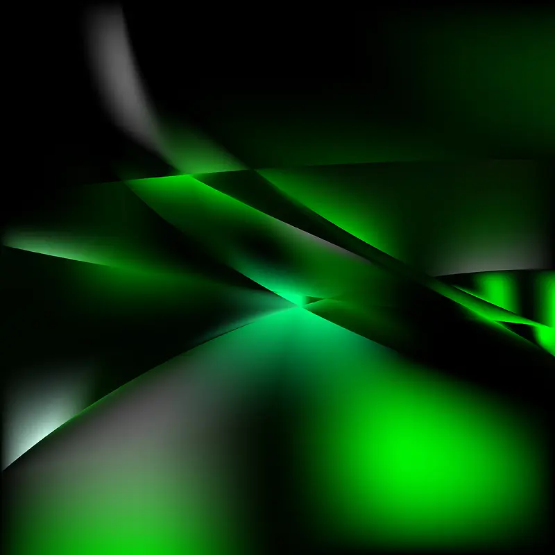 抽象绿色立体矢量背景素材
