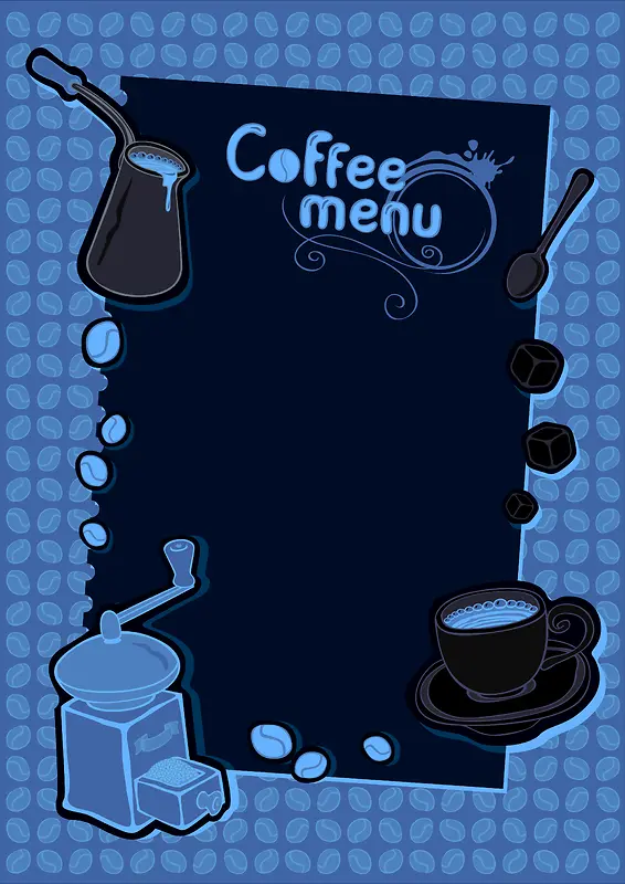 繁华咖啡单海报背景