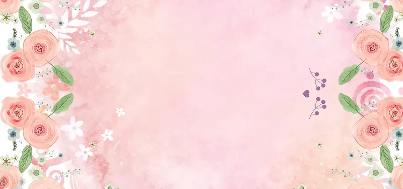 小花文艺粉色服装背景图