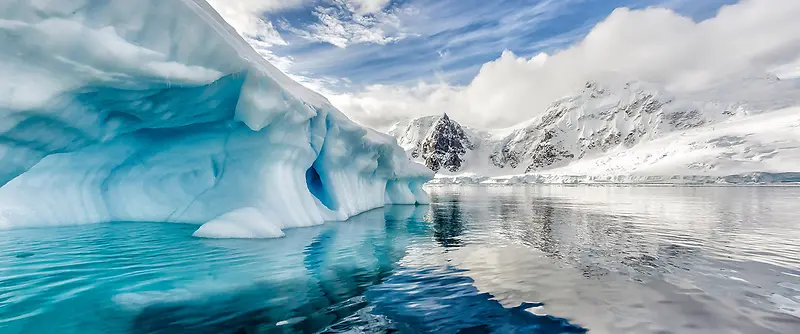 极地冰山冰川背景