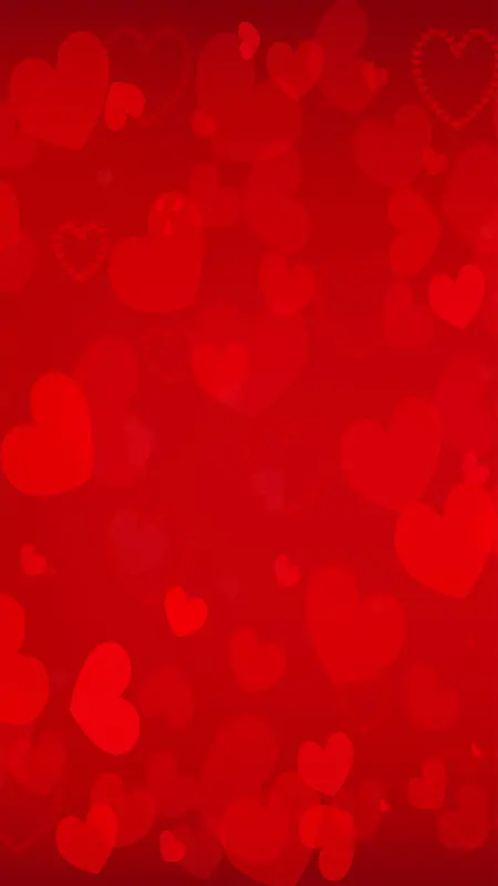 浪漫情人节红色心形图案H5背景素材