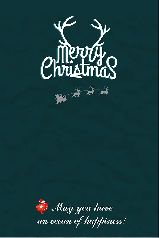 绿色褶皱纹理圣诞海报背景素材