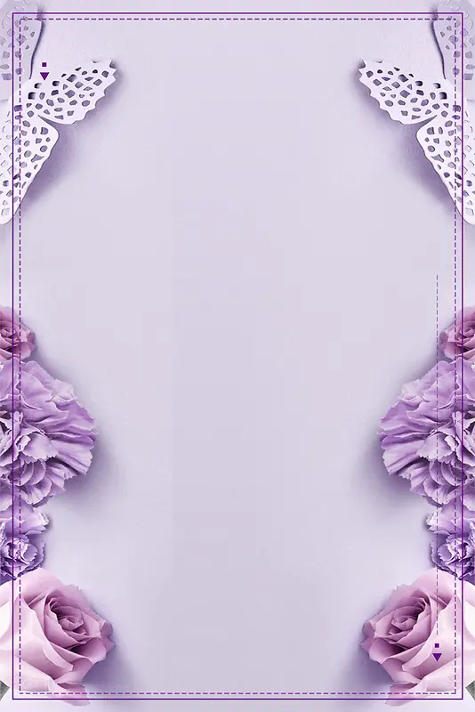紫色唯美简约婚纱摄影海报背景
