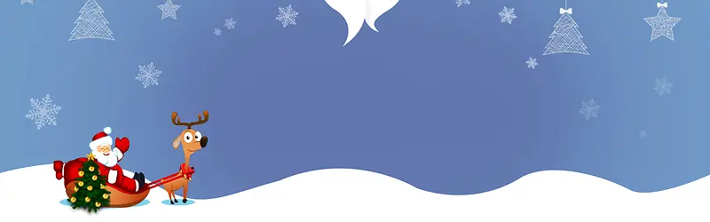 时尚梦幻圣诞节冬季banner
