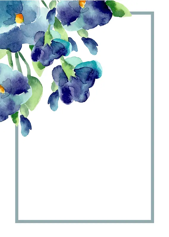 矢量水彩花卉手绘背景素材