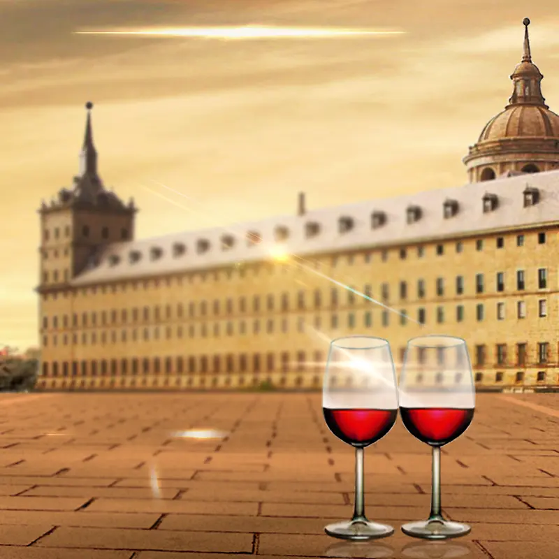 欧式建筑红酒PSD分层主图背景素材