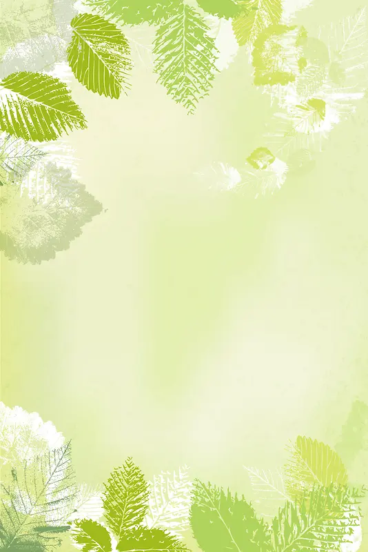 绿色清新文艺夏日树叶背景