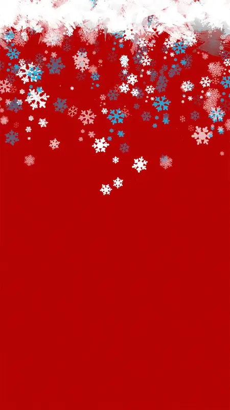 红色浪漫雪花圣诞h5背景