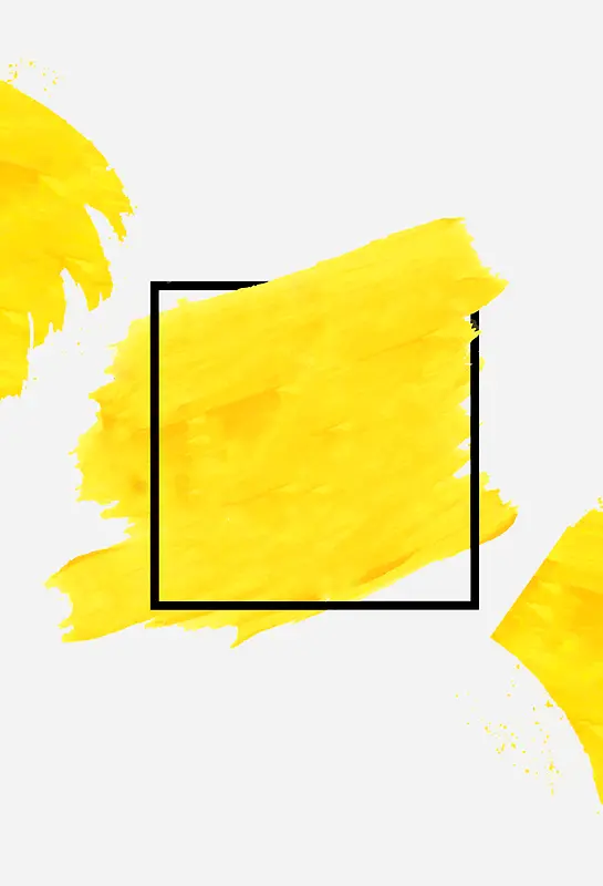 黄色清新艺术笔触纹理广告背景