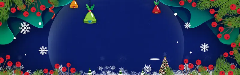 圣诞文艺浪漫饰品banner