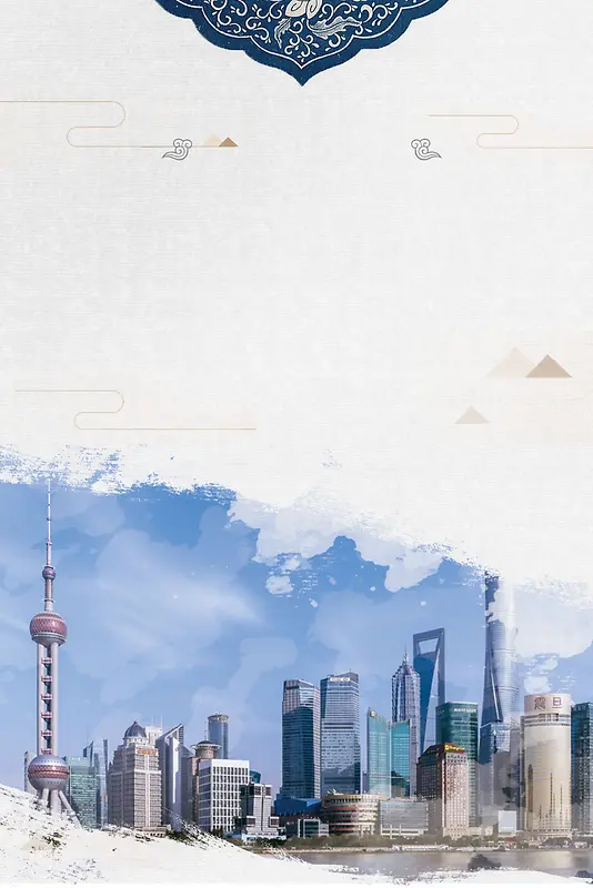 上海印象上海旅游创意海报
