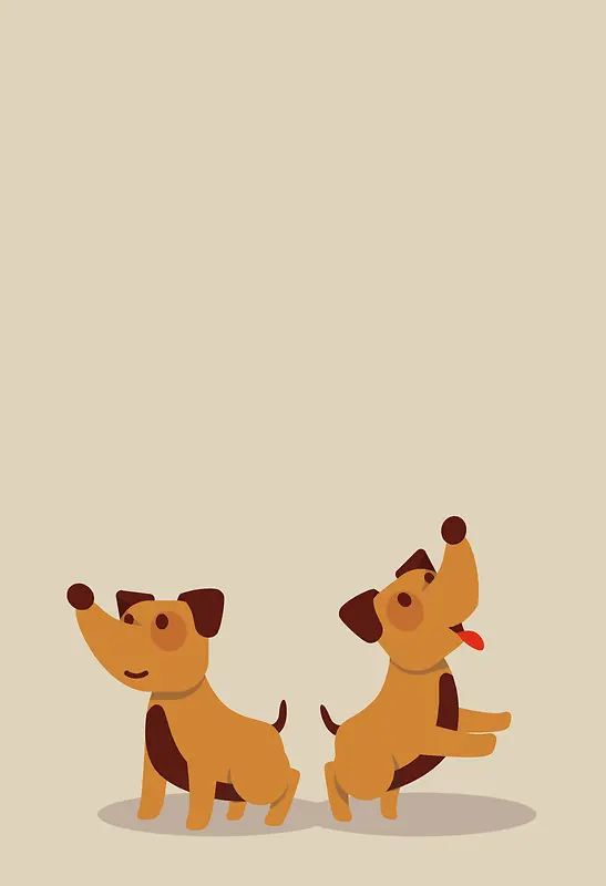 卡通可爱宠物狗狗海报背景素材