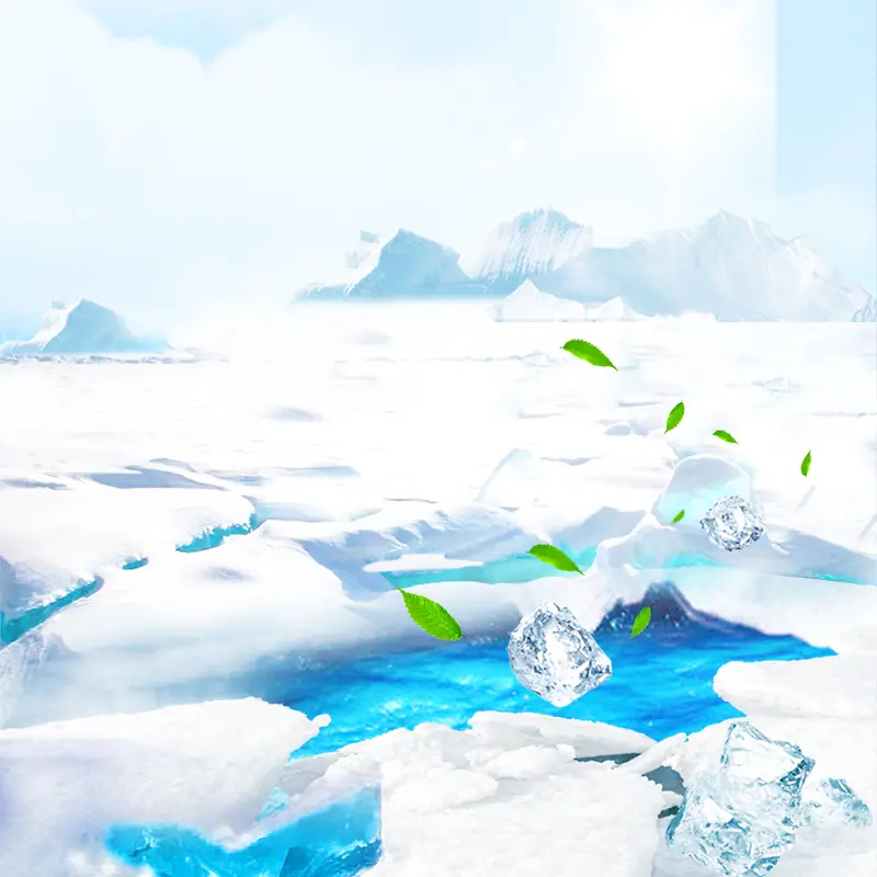 南极极地冰块冰箱PSD分层主图背景素材