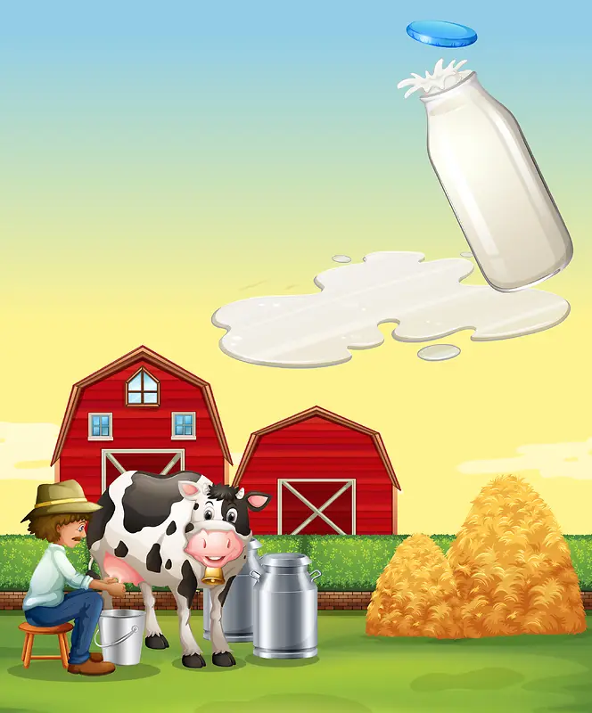 牛奶创意海报