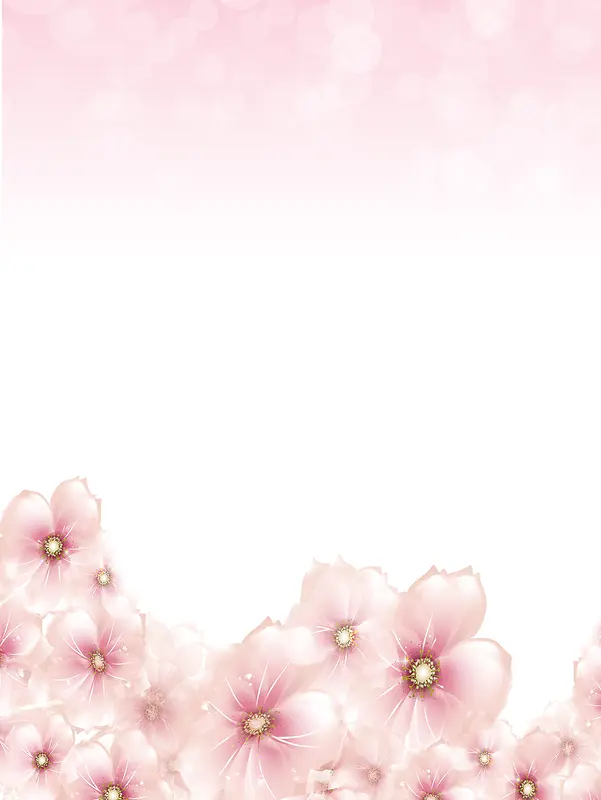 粉色花朵妇女节背景海报素材
