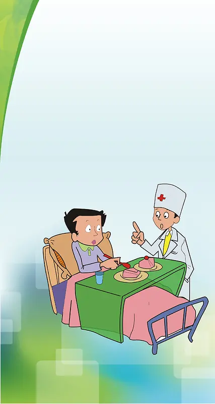 卡通形象化医药海报背景素材