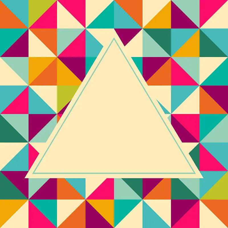 彩色三角形背景图