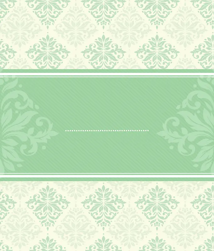 绿色淡雅欧式纹样元素背景